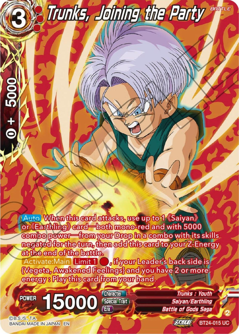 Trunks, Joining the Party (Collector Booster) (BT24-015) [Beyond Generations] - POKÉ JEUX