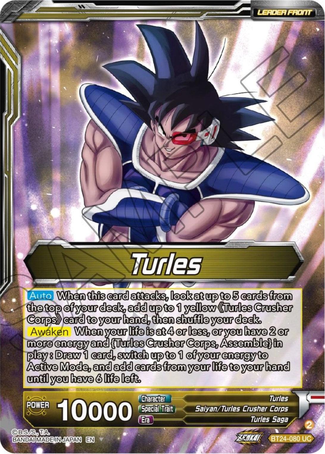 Turles // Turles, Corps Commander (BT24-080) [Beyond Generations Prerelease Promos] - POKÉ JEUX