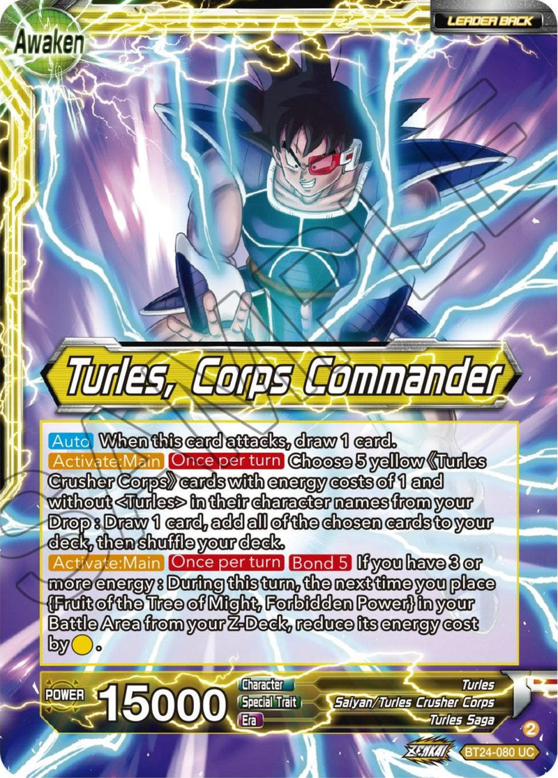 Turles // Turles, Corps Commander (BT24-080) [Beyond Generations] - POKÉ JEUX