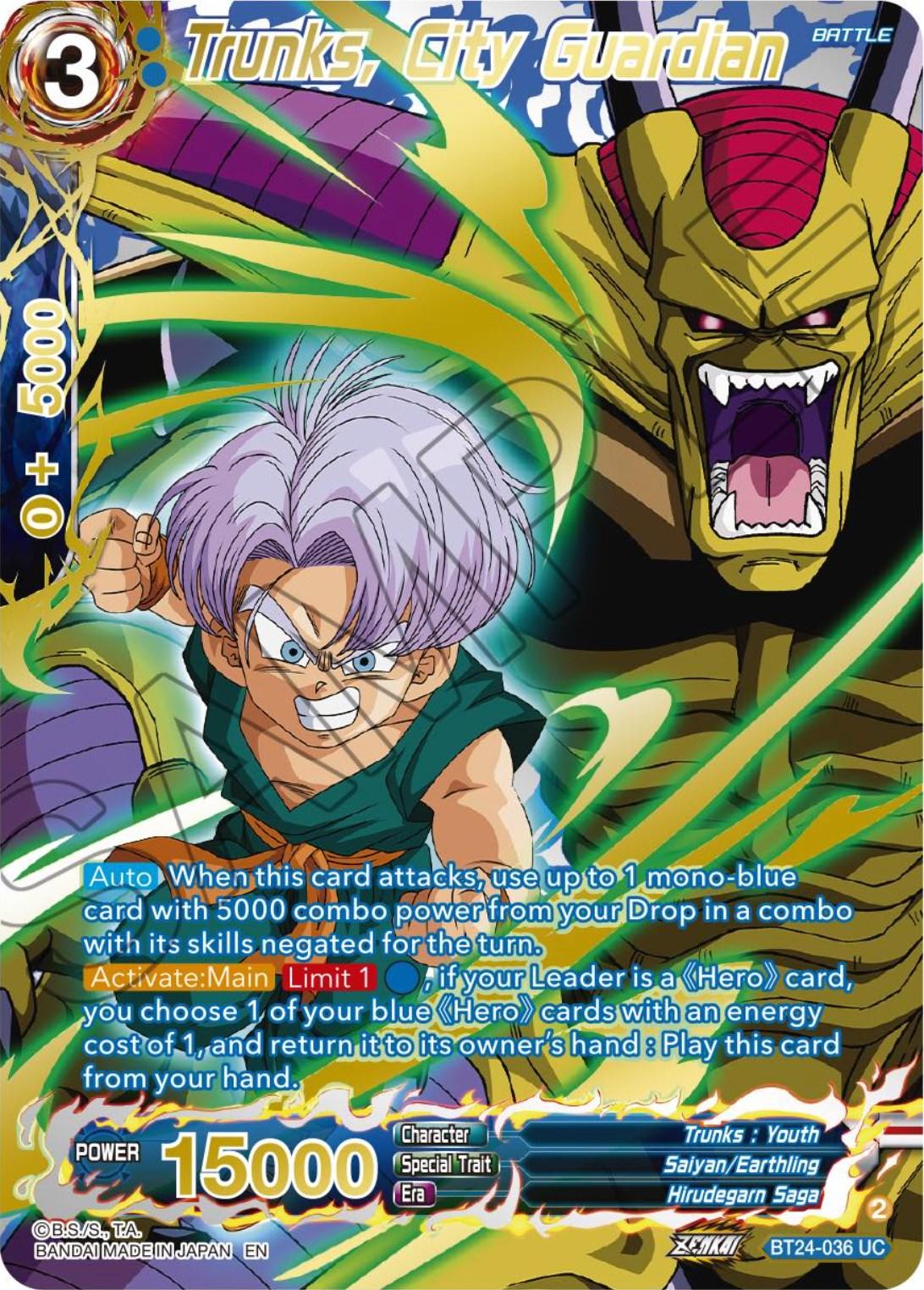 Trunks, City Guardian (Collector Booster) (BT24-036) [Beyond Generations] - POKÉ JEUX