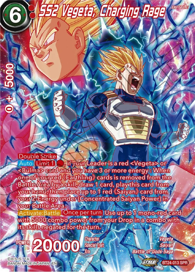 SS2 Vegeta, Charging Rage (SPR) (BT24-013) [Beyond Generations] - POKÉ JEUX