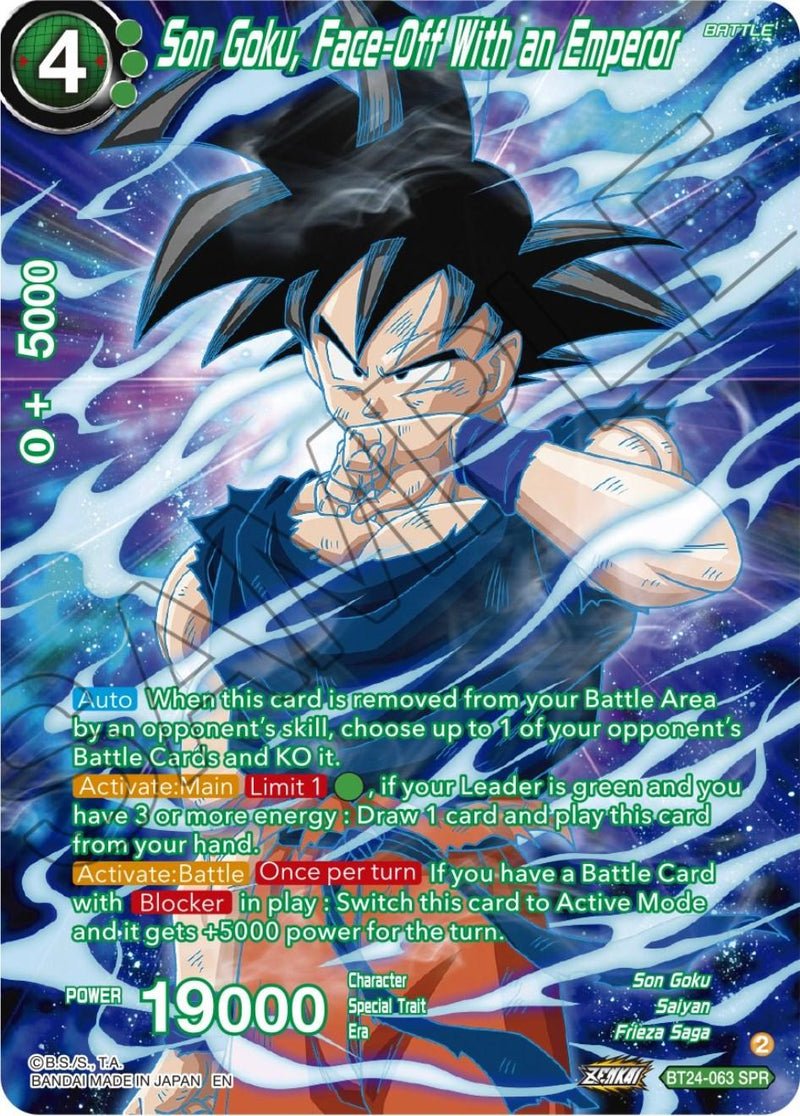 Son Goku, Face-Off With an Emperor (SPR) (BT24-063) [Beyond Generations] - POKÉ JEUX