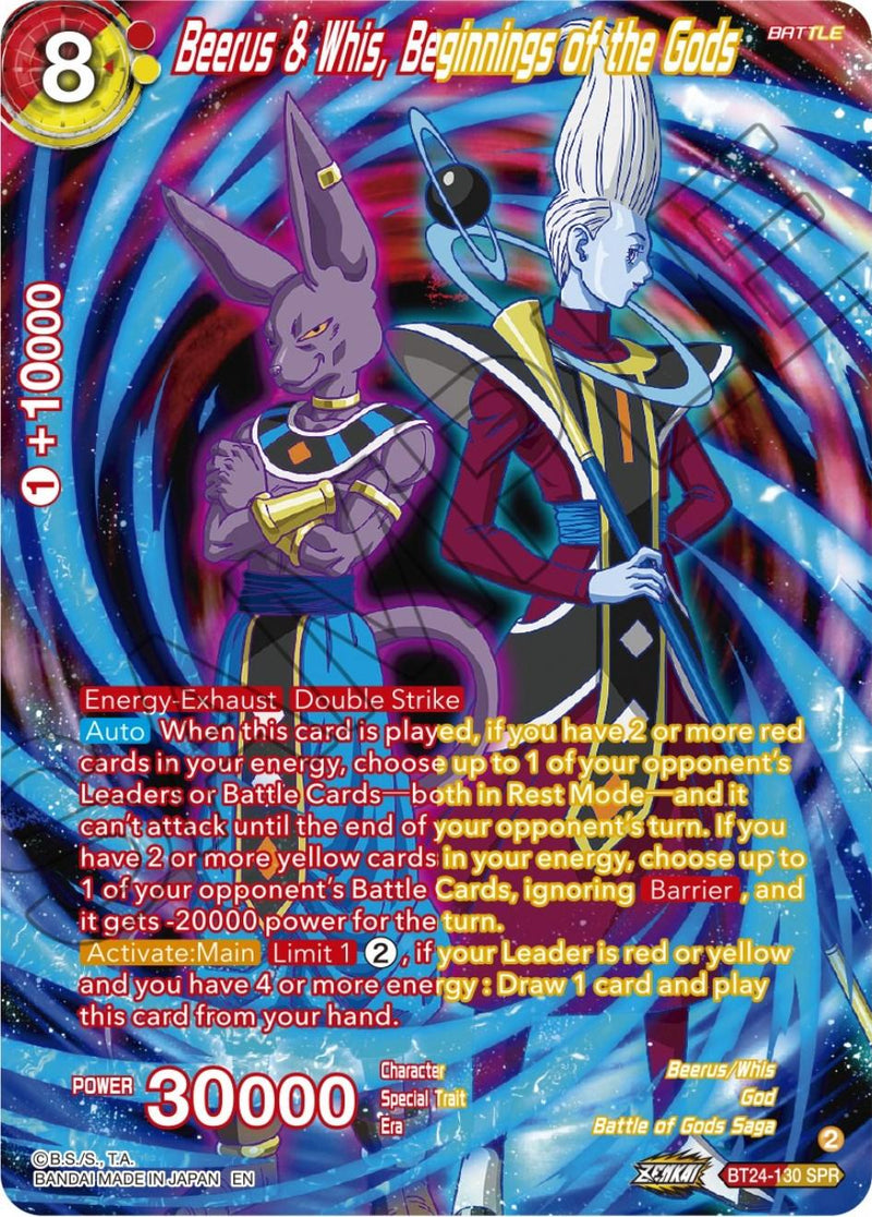 Beerus & Whis, Beginnings of the Gods (SPR) (BT24-130) [Beyond Generations] - POKÉ JEUX