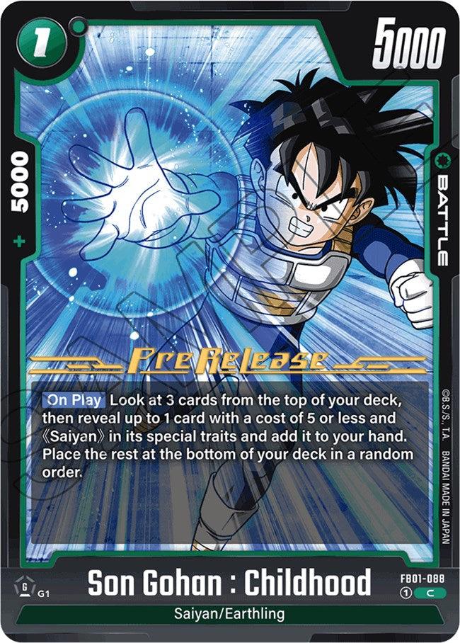 Son Gohan : Childhood (FB01-088) [Awakened Pulse Pre-Release Cards] - POKÉ JEUX