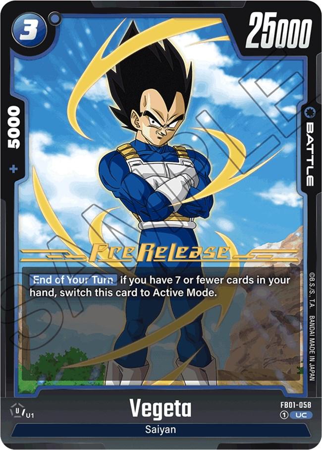 Vegeta (FB01-058) [Awakened Pulse Pre-Release Cards] - POKÉ JEUX