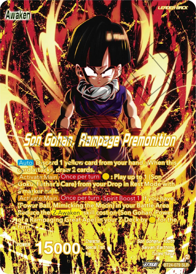 Son Gohan // Son Gohan, Rampage Premonition (SLR) (BT24-079) [Beyond Generations] - POKÉ JEUX