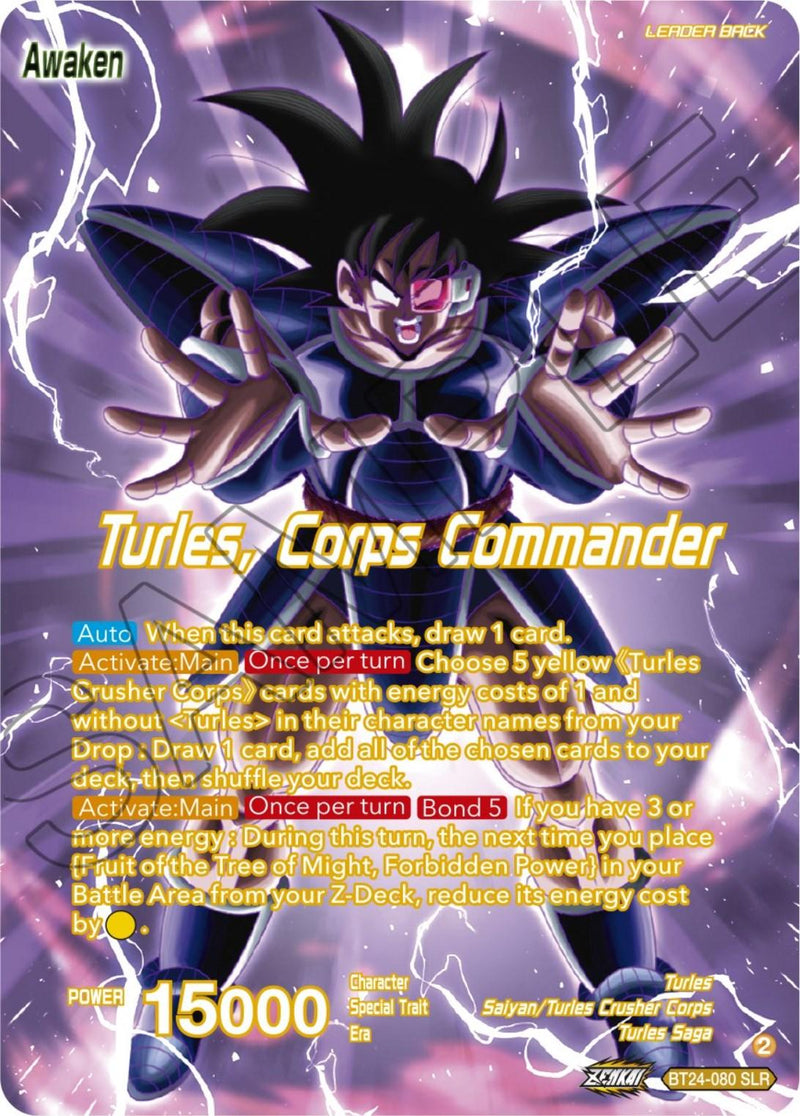 Turles // Turles, Corps Commander (SLR) (BT24-080) [Beyond Generations] - POKÉ JEUX