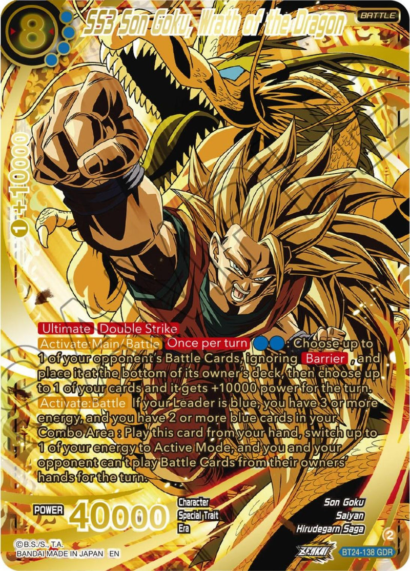 SS3 Son Goku, Wrath of the Dragon (GDR) (BT24-138) [Beyond Generations] - POKÉ JEUX