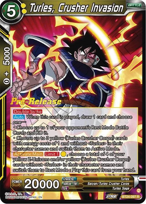 Turles, Crusher Invasion (BT24-097) [Beyond Generations Prerelease Promos] - POKÉ JEUX