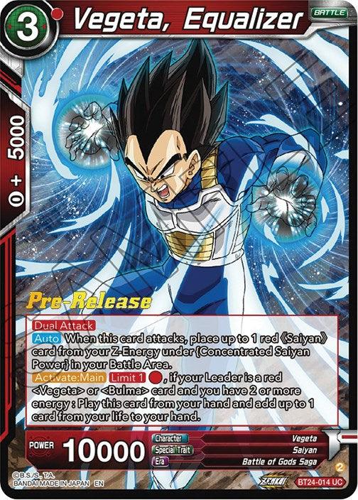 Vegeta, Equalizer (BT24-014) [Beyond Generations Prerelease Promos] - POKÉ JEUX