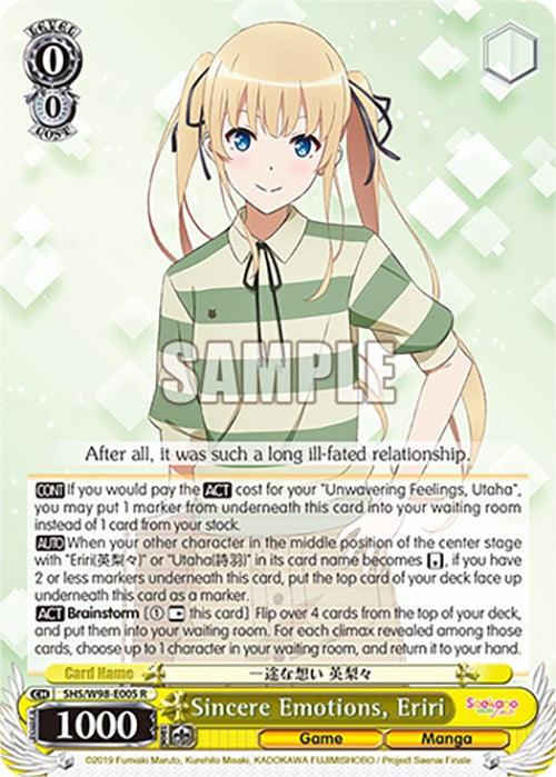 Sincere Emotions, Eriri (SHS/W98-E005 R) [Saekano the Movie: Finale] - POKÉ JEUX