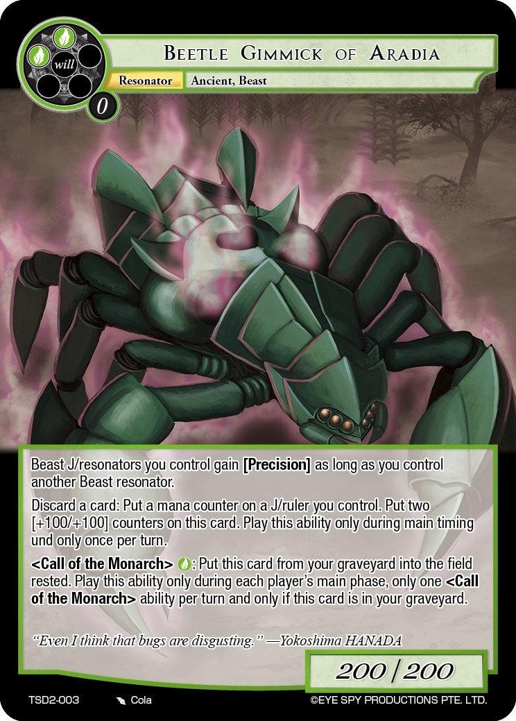 Beetle Gimmick of Aradia (TSD2-003) [Starter Deck: Trinity Cluster] - POKÉ JEUX