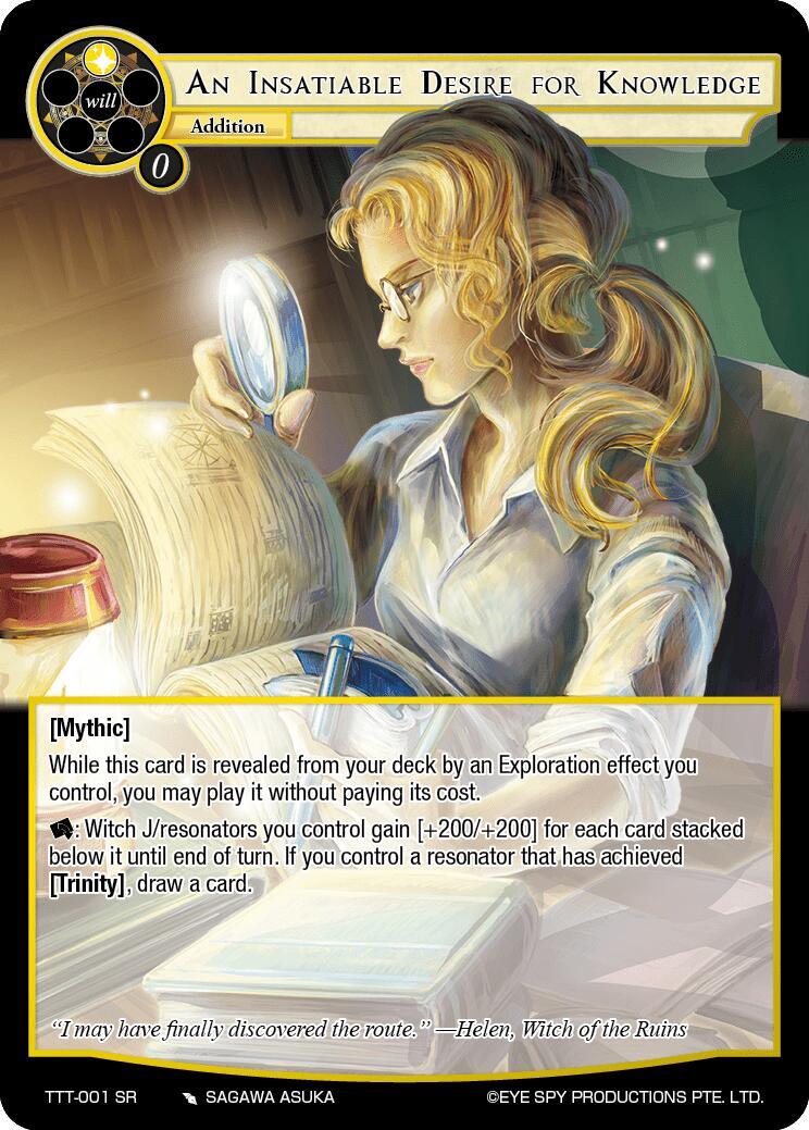 An Insatiable Desire for Knowledge (TTT-001 SR) [Thoth of the Trinity] - POKÉ JEUX