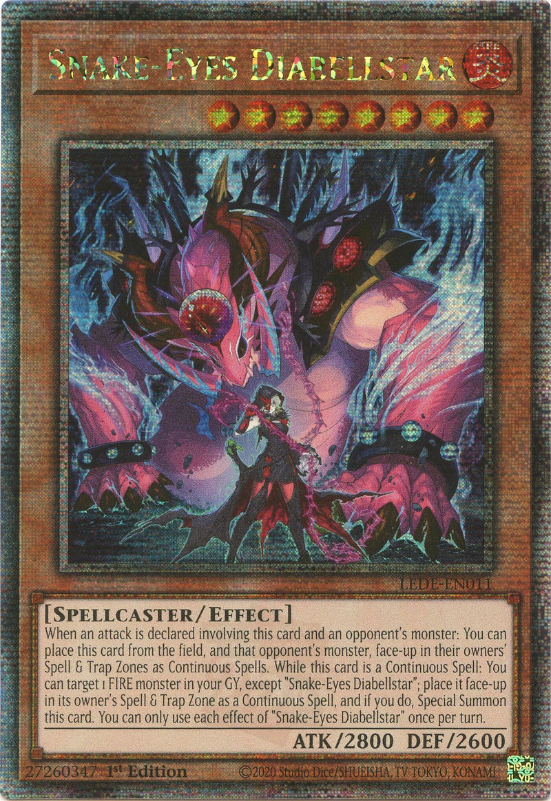 Snake-Eyes Diabellstar [LEDE-EN011] Quarter Century Secret Rare - POKÉ JEUX