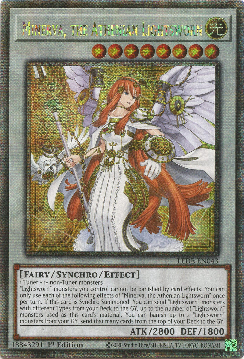 Minerva, the Athenian Lightsworn (Quarter Century Secret Rare) [LEDE-EN043] Quarter Century Secret Rare - POKÉ JEUX