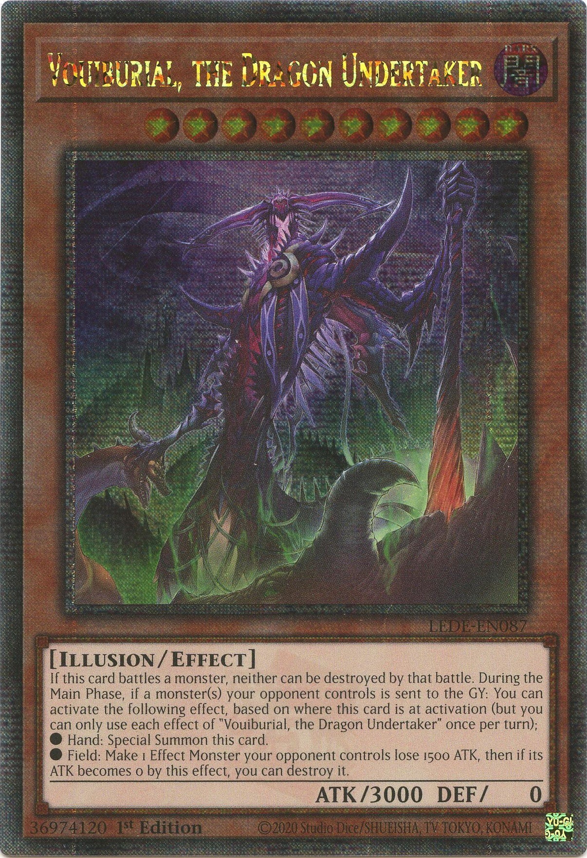 Vouiburial, the Dragon Undertaker (Quarter Century Secret Rare) [LEDE-EN087] Quarter Century Secret Rare - POKÉ JEUX