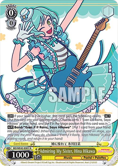 Admiring My Sister, Hina Hikawa (BD/WE42-E001 N) [BanG Dream! Girls Band Party! Countdown Collection] - POKÉ JEUX