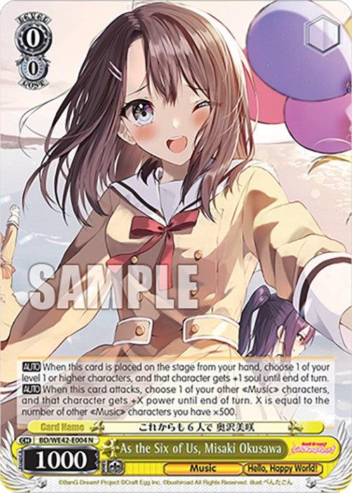 As the Six of Us, Misaki Okusawa (BD/WE42-E004 N) [BanG Dream! Girls Band Party! Countdown Collection] - POKÉ JEUX