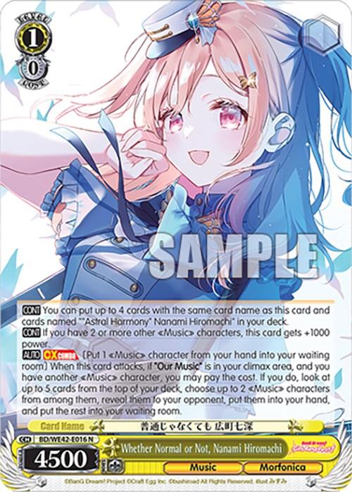 Whether Normal or Not, Nanami Hiromachi (BD/WE42-E016 N) [BanG Dream! Girls Band Party! Countdown Collection] - POKÉ JEUX