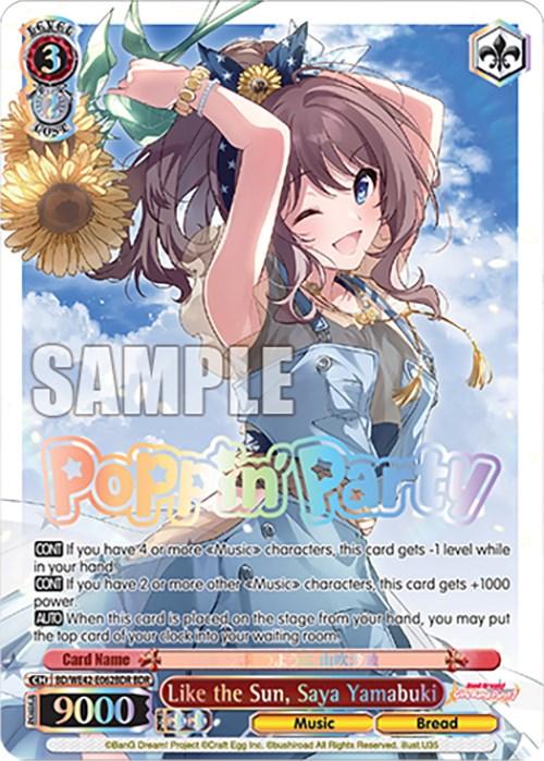 Like the Sun, Saya Yamabuki (BD/WE42-E062BDR BDR) [BanG Dream! Girls Band Party! Countdown Collection] - POKÉ JEUX