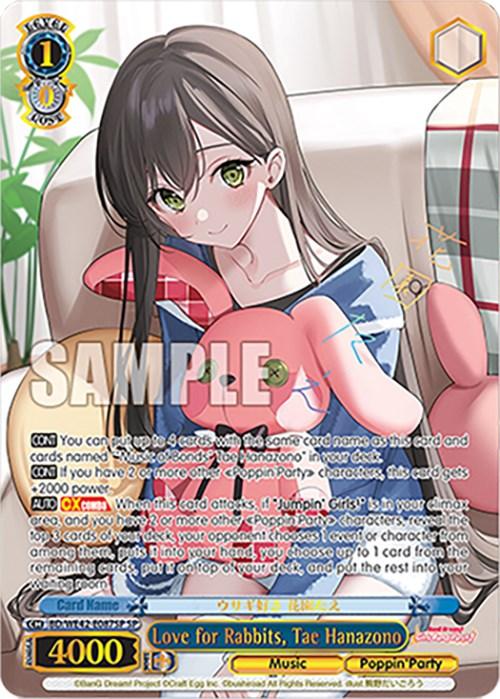 Love for Rabbits, Tae Hanazono (BD/WE42-E087SP SP) [BanG Dream! Girls Band Party! Countdown Collection] - POKÉ JEUX