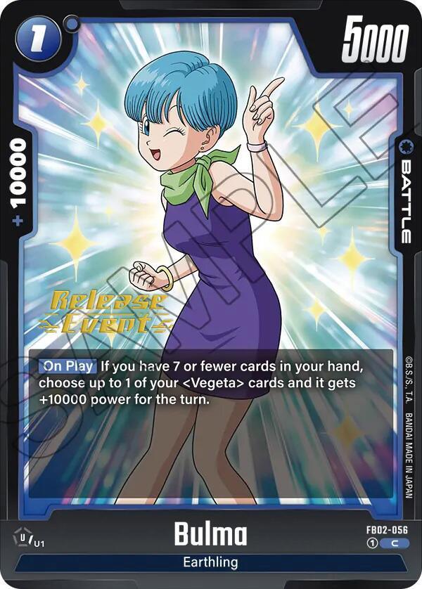 Bulma (FB02-056) [Blazing Aura Pre-Release Cards] - POKÉ JEUX