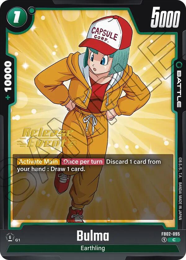 Bulma (FB02-095) [Blazing Aura Pre-Release Cards] - POKÉ JEUX