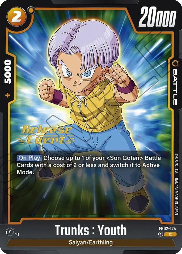 Trunks : Youth [Blazing Aura Pre-Release Cards] - POKÉ JEUX