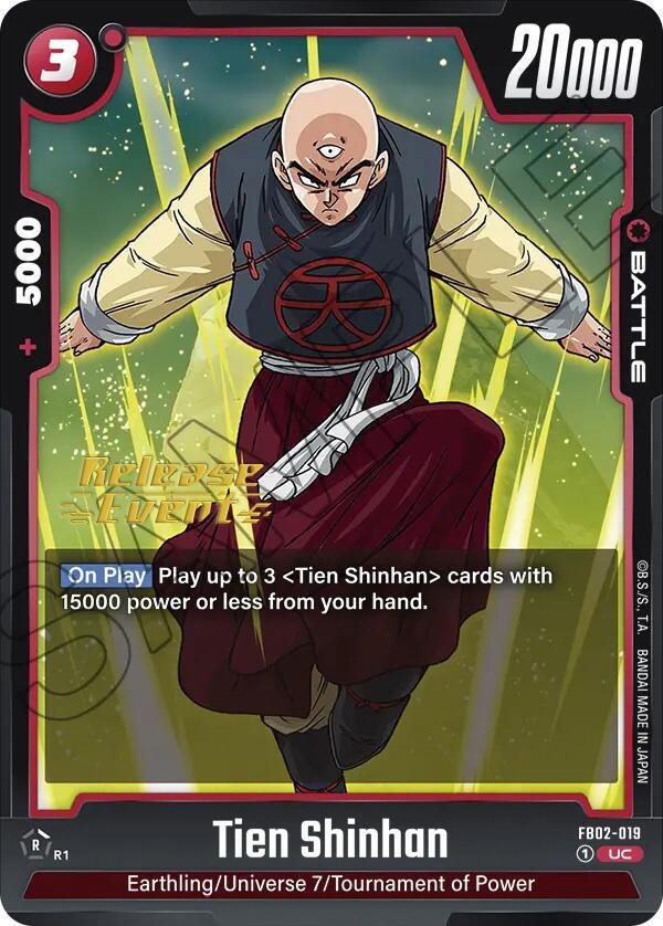 Tien Shinhan (FB02-019) [Blazing Aura Pre-Release Cards] - POKÉ JEUX