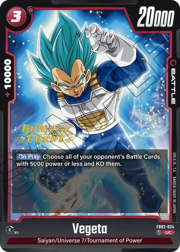 Vegeta (FB02-024) [Blazing Aura Pre-Release Cards] - POKÉ JEUX