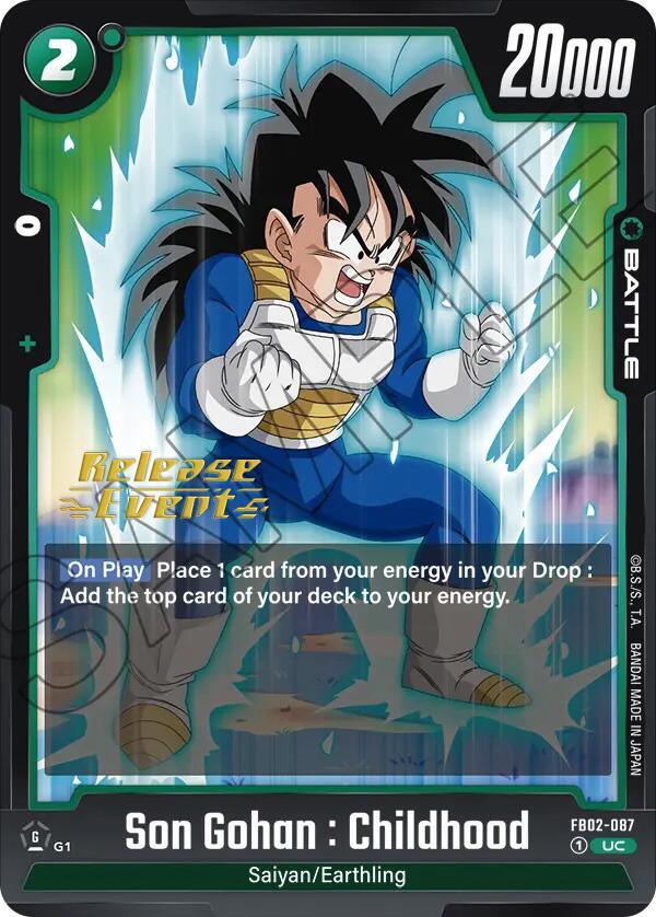 Son Gohan : Childhood (FB02-087) [Blazing Aura Pre-Release Cards] - POKÉ JEUX