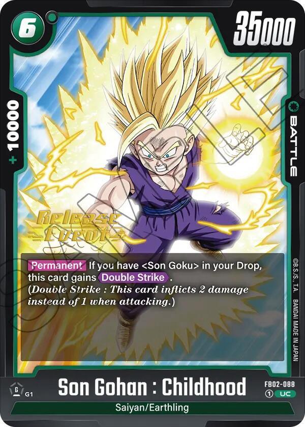 Son Gohan : Childhood (FB02-088) [Blazing Aura Pre-Release Cards] - POKÉ JEUX