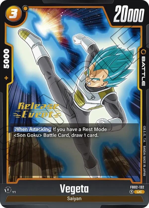 Vegeta (FB02-132) [Blazing Aura Pre-Release Cards] - POKÉ JEUX