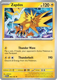 Zapdos (065/167) [Scarlet & Violet: Twilight Masquerade]