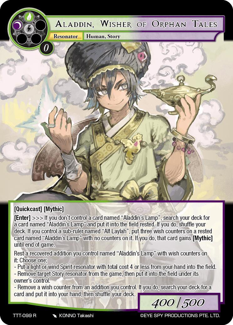 Aladdin, Wisher of Orphan Tales (TTT-099 R) [Thoth of the Trinity] - POKÉ JEUX