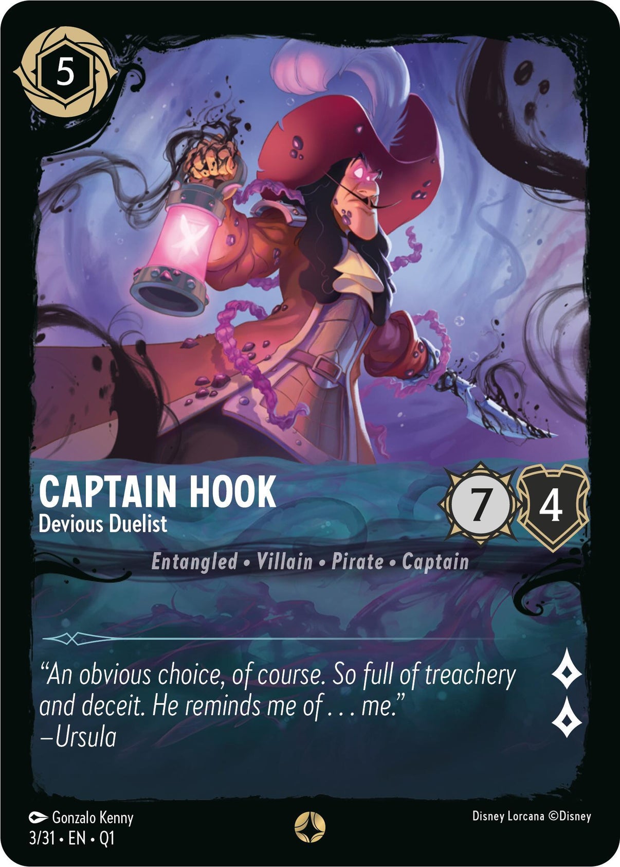 Captain Hook - Devious Duelist (3/31) [Illumineer's Quest: Deep Trouble] - POKÉ JEUX