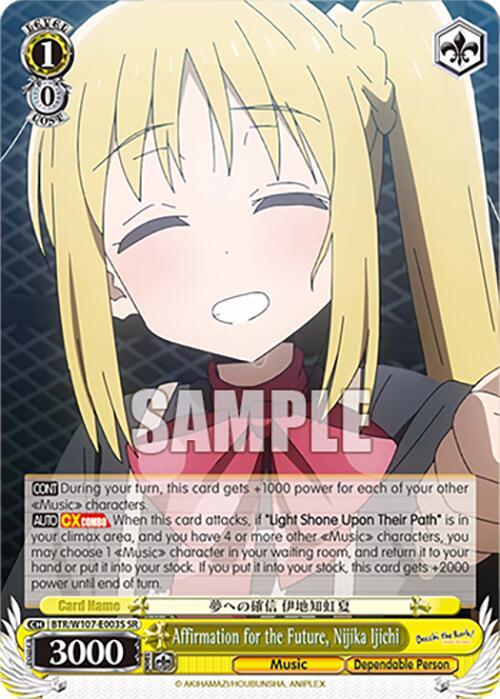 Affirmation for the Future, Nijika Ijichi (BTR/W107-E003S SR) [BOCCHI THE ROCK!] - POKÉ JEUX