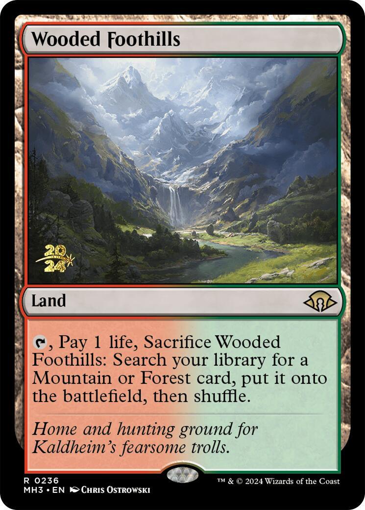 Wooded Foothills [Modern Horizons 3 Prerelease Promos] - POKÉ JEUX