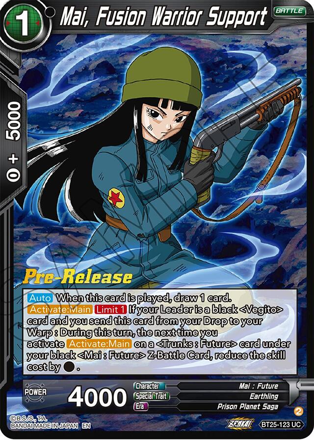 Mai, Fusion Warrior Support (BT25-123) [Legend of the Dragon Balls Prerelease Promos]