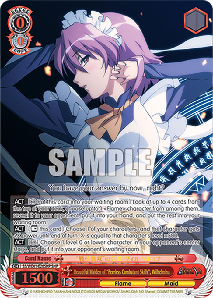 Beautiful Maiden of "Peerless Combatant Skills", Wilhelmina (SHP) [Shakugan no Shana Premium Booster]