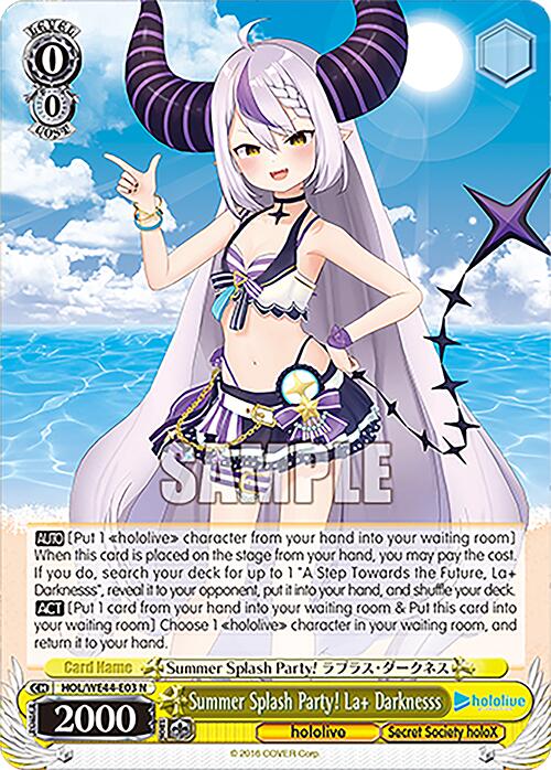 Summer Splash Party! La+ Darknesss (HOL/WE44-E03 N) [hololive production Summer Collection Premium Booster]