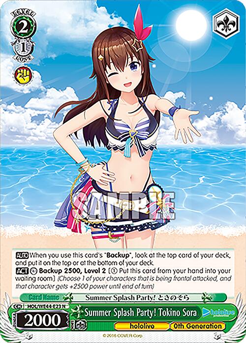 Summer Splash Party! Tokino Sora (HOL/WE44-E23 N) [hololive production Summer Collection Premium Booster]