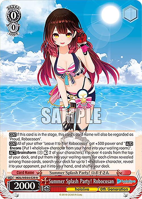 Summer Splash Party! Robocosan (HOL/WE44-E29 N) [hololive production Summer Collection Premium Booster]