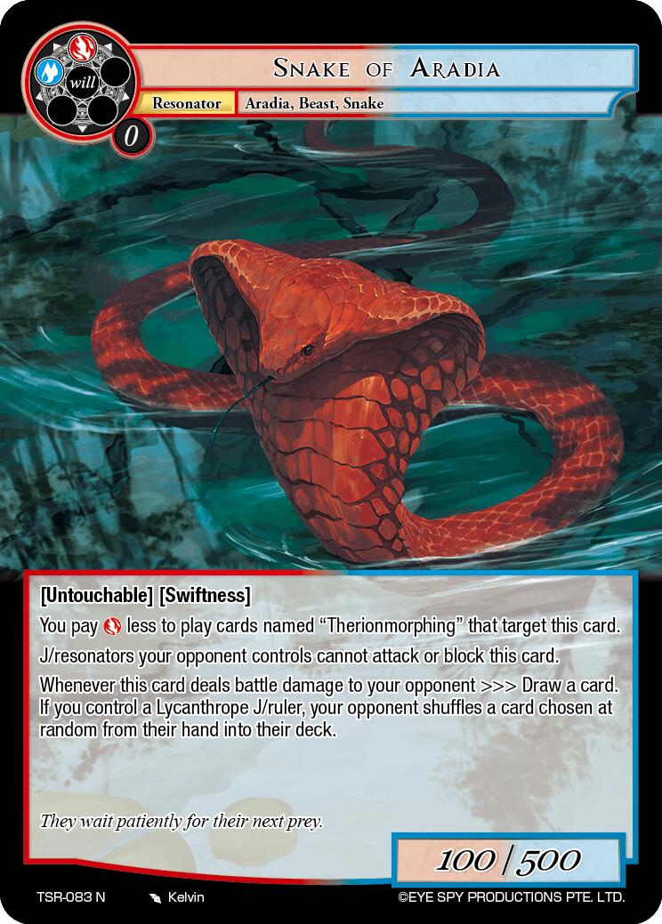 Snake of Aradia (TSR-083 N) [The Battle at the Sacred Ruins]