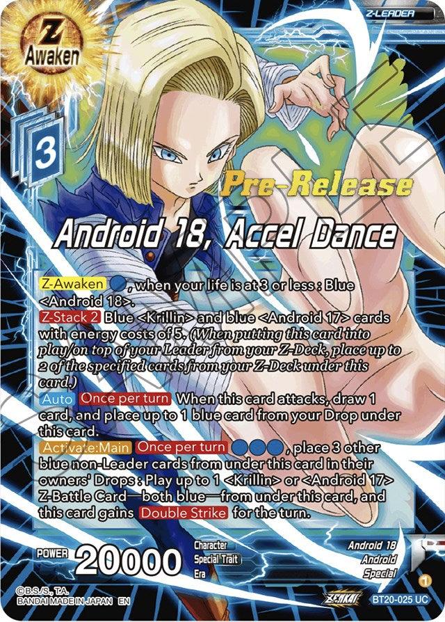 Android 18, Accel Dance (BT20-025) [Power Absorbed Prerelease Promos] - POKÉ JEUX