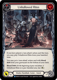 Unhallowed Rites (Red) [MON159-RF] (Monarch) 1st Edition Rainbow Foil - POKÉ JEUX