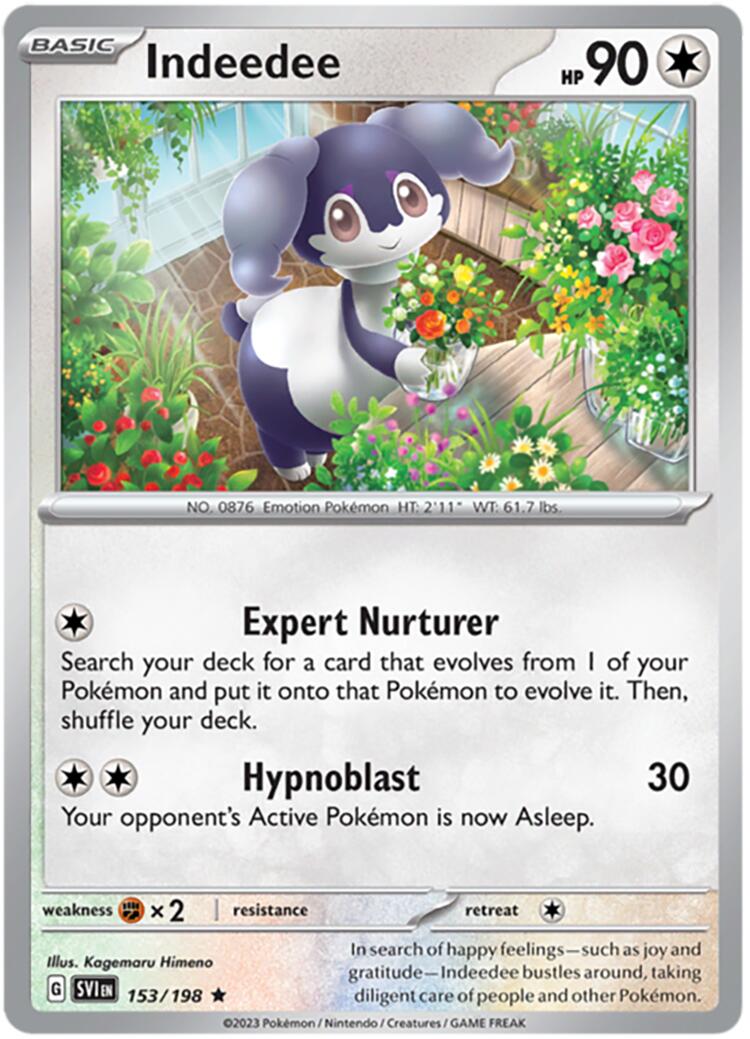 Indeedee (153/198) (Theme Deck Exclusive) [Scarlet & Violet: Base Set]