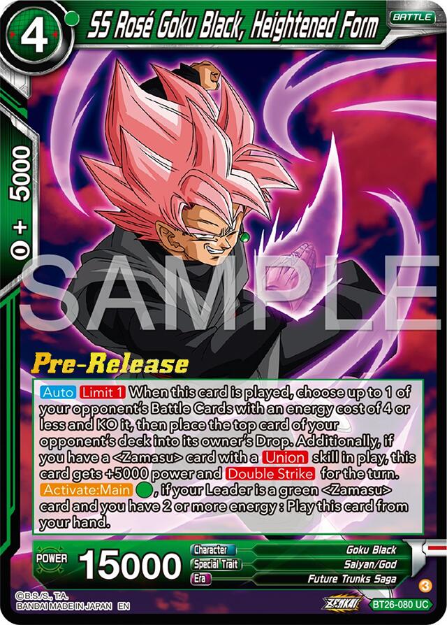 SS Rose Goku Black, Heightened Form (BT26-080) [Ultimate Advent Prerelease Promos]