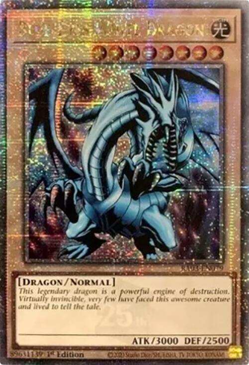 Blue-Eyes White Dragon (Quarter Century Secret Rare) [RA03-EN079] Quarter Century Secret Rare