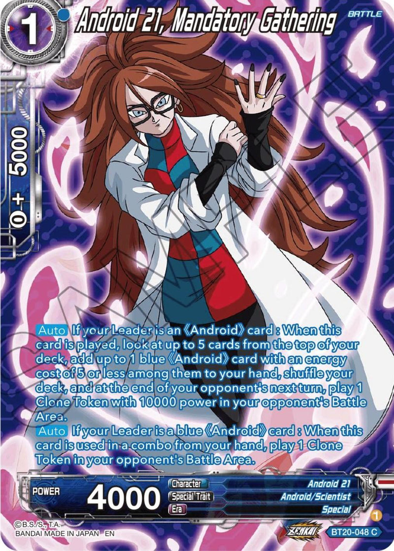 Android 21, Mandatory Gathering (Silver Foil) (BT20-048) [Power Absorbed] - POKÉ JEUX